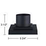 4_Black 5 3/4" Wide Metal Post Light Mount Adapter more views