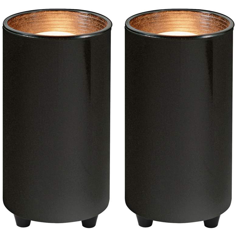 Image 1 Black 6 1/2 inch High Mini Accent Can Spot Lights Set of 2
