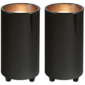 Image1 of Black 6 1/2" High Mini Accent Can Spot Lights Set of 2