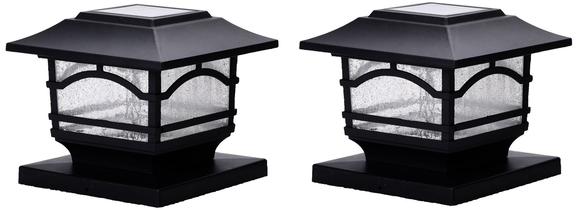 black solar deck lights