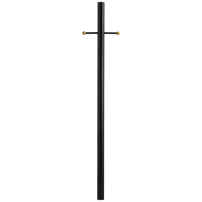 Image 1 Black 84 inch Direct Burial Outdoor Post Light with Ladder Rest