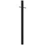 Black 84" High Cross Arm Outdoor Direct Burial Lamp Post
