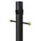 Black 84" High Cross Arm Outlet Dusk-to-Dawn In-Ground Lamp Post
