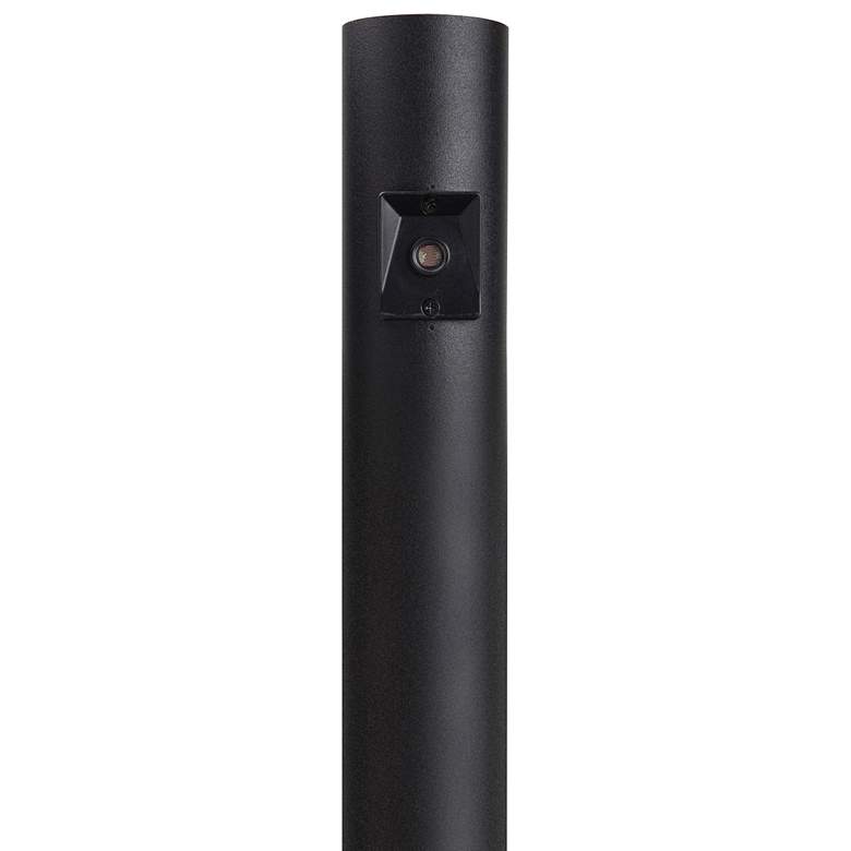 Black 84&quot; High Dusk-to-Dawn Direct Burial Lamp Post