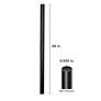 3_Black 84" High Metal Outdoor Direct Burial Lamp Post more views