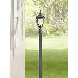 Image4 of Black 84" High Outdoor Direct Burial Post Light Pole more views