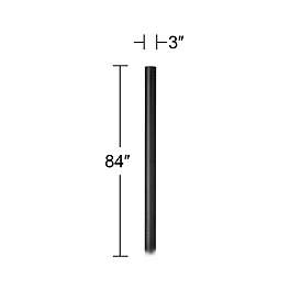 Image5 of Black 84" High Outdoor Direct Burial Post Light Pole more views