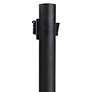 Black 84" High Outlet Dusk-to-Dawn Direct Burial Lamp Post