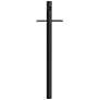 Black 84"H Cross Arm Dusk-to-Dawn Direct Burial Lamp Post