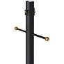 Black 96"H Cross Arm Outlet Dusk-to-Dawn Inground Lamp Post