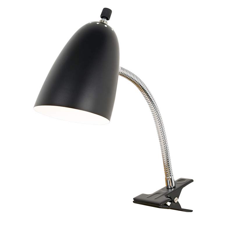 Image 1 Black Adjustable Gooseneck Arm Headboard Clip Lamp