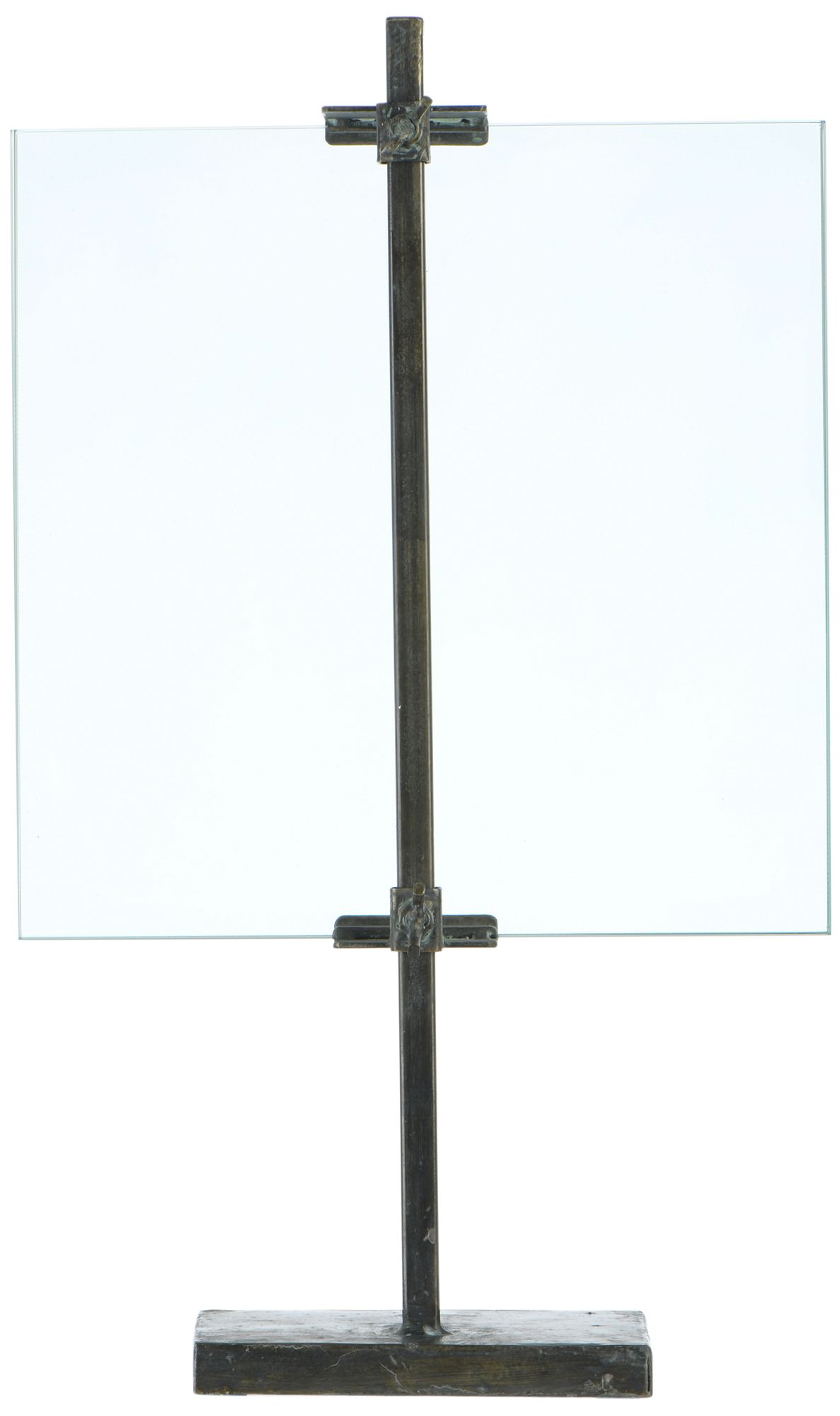Black Adjustable Metal Stand and Glass Floating Photo Frame