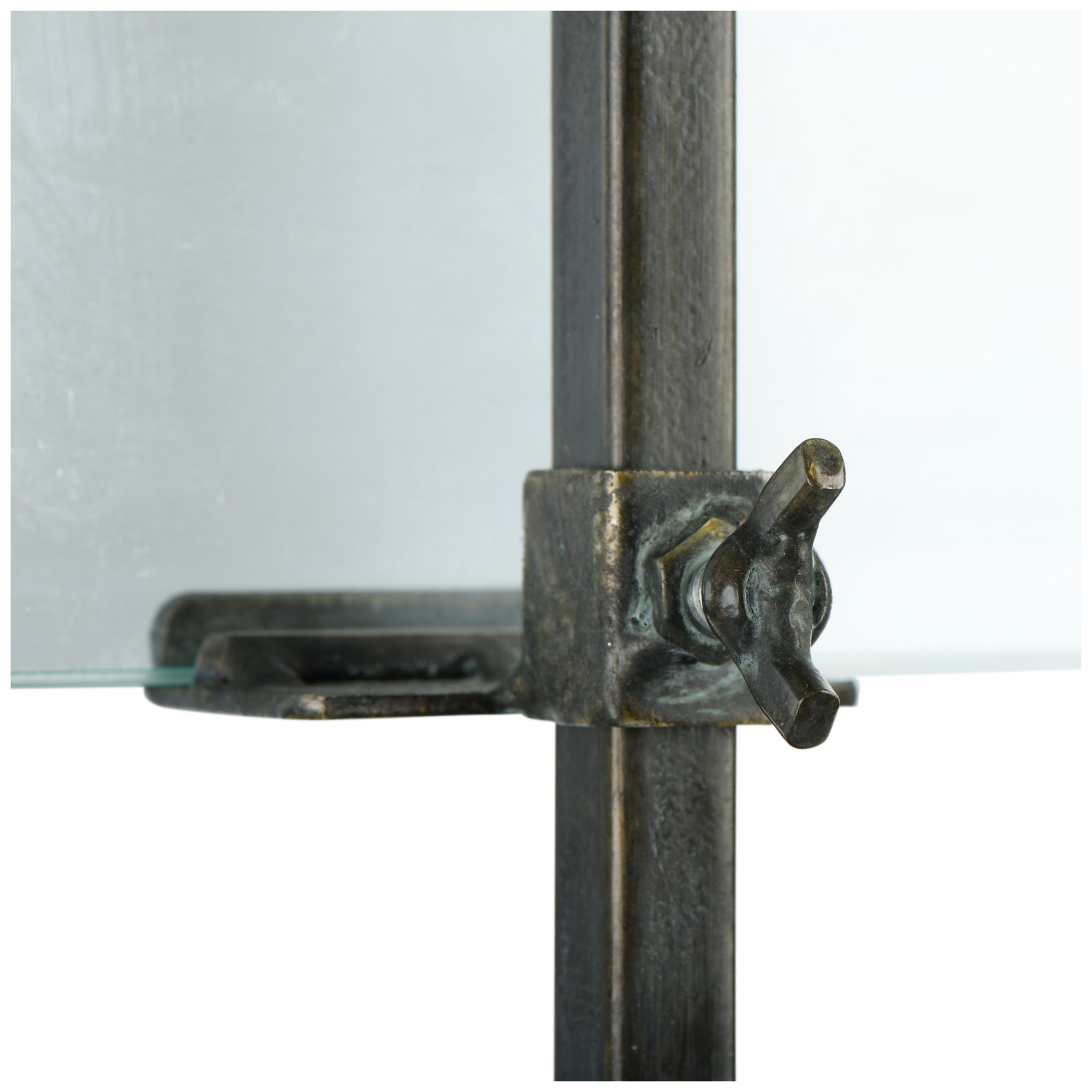 Black Adjustable Metal Stand and Glass Floating Photo Frame