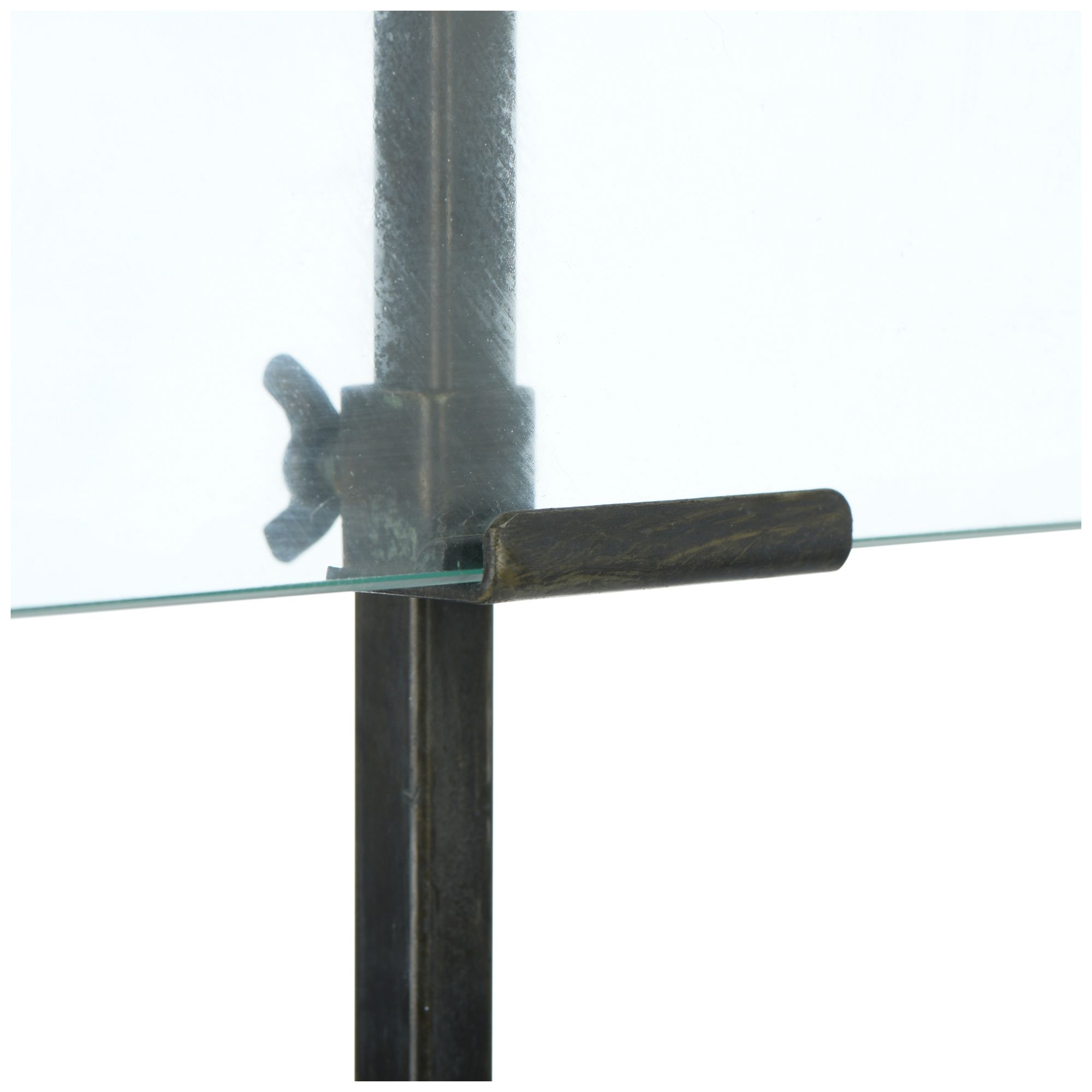 Black Adjustable Metal Stand and Glass Floating Photo Frame