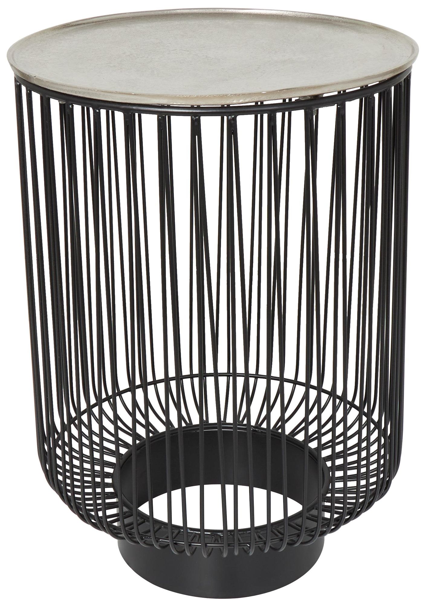 Image 2 Black Aluminum Metal Contemporary Accent Table, 16" x 16" x 22"