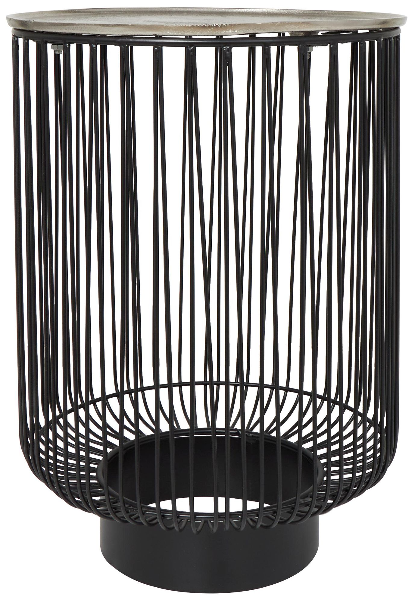 Image 5 Black Aluminum Metal Contemporary Accent Table, 16" x 16" x 22" more views