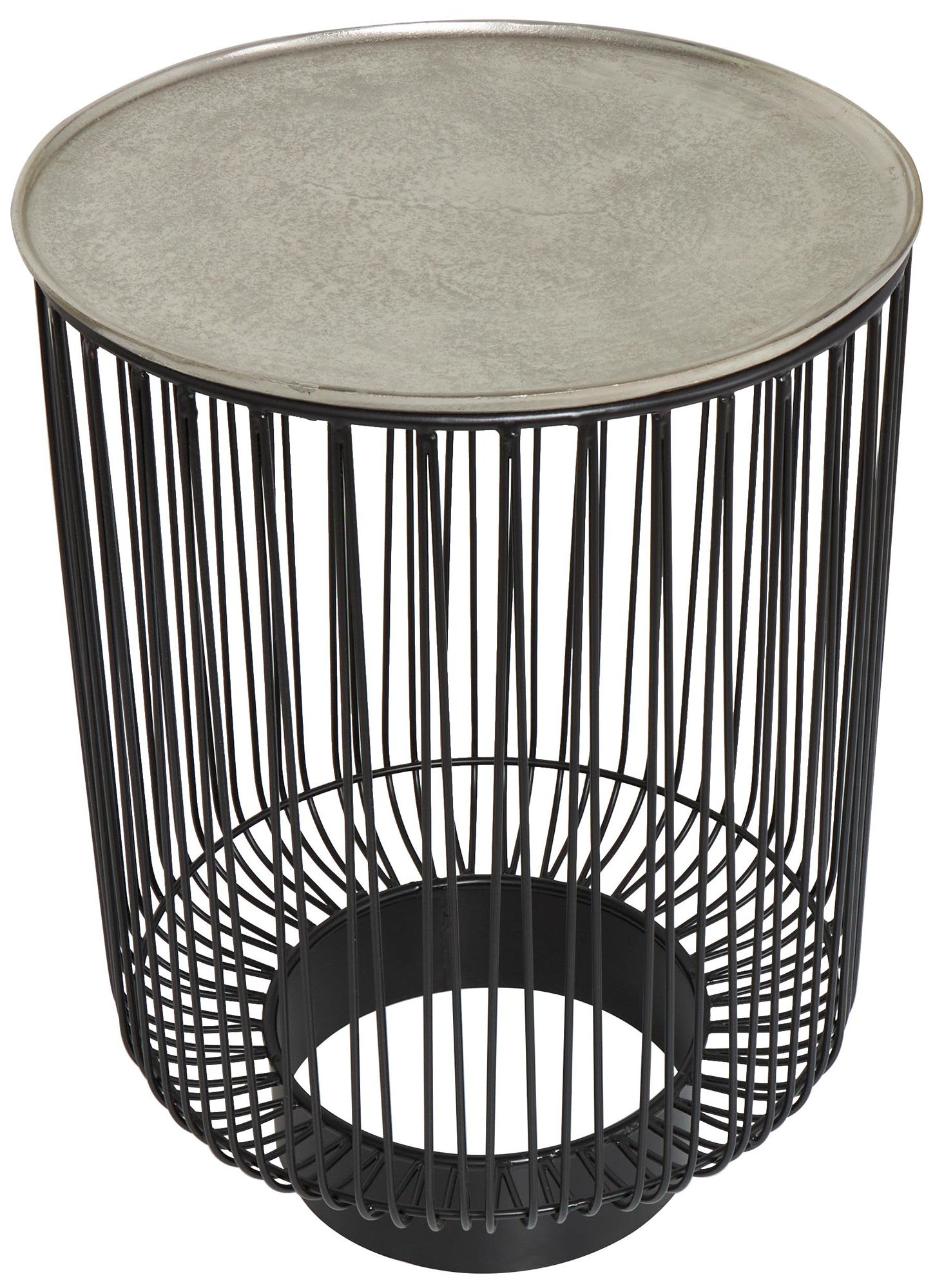 Image 6 Black Aluminum Metal Contemporary Accent Table, 16" x 16" x 22" more views