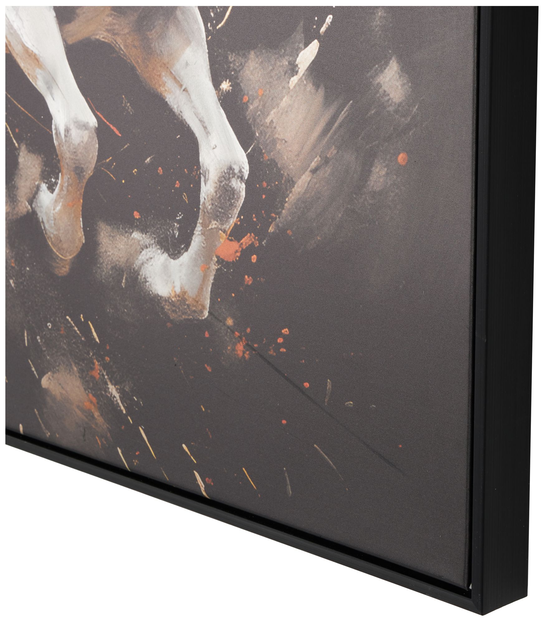 Image 3 Black Aluminum Metal Contemporary Framed Wall Art, 40" x 2" x 30" more views