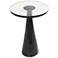 Black Aluminum Metal Modern Accent Table, 16" x 16" x 24"