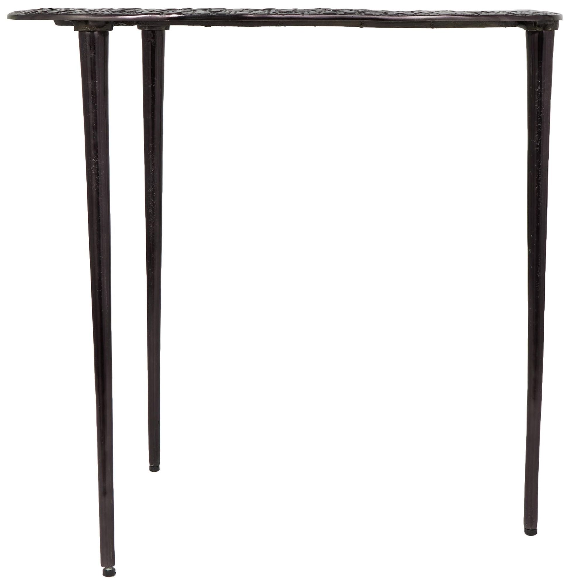 Image 5 Black Aluminum Metal Modern Accent Table, 23" x 15" x 23" more views