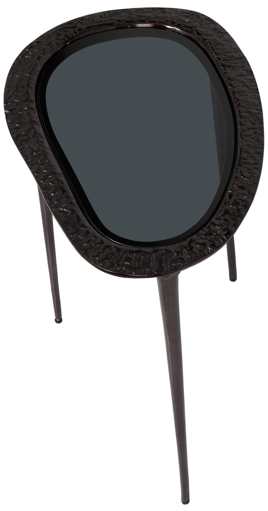 Image 6 Black Aluminum Metal Modern Accent Table, 23" x 15" x 23" more views