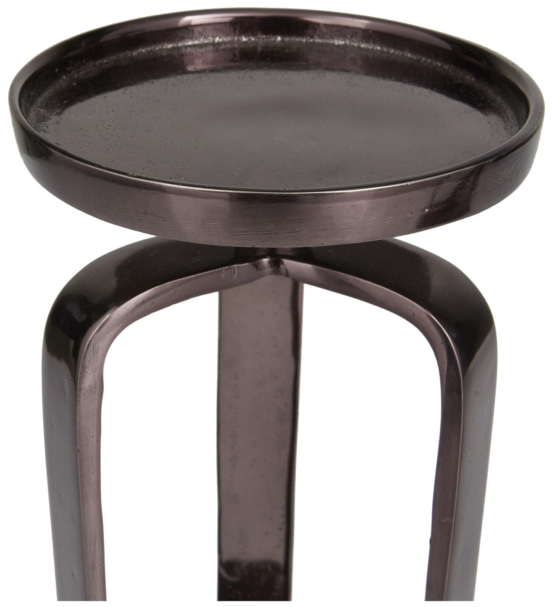 Image 2 Black Aluminum Metal Modern Candle Holder, S/2 14", 10"H more views
