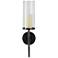 Black Aluminum Metal Modern Wall Sconce, 6" x 7" x 23"