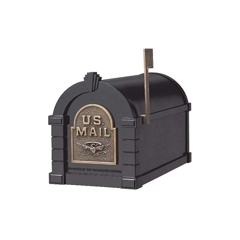 Image 1 Black and Antique Bronze Keystone Mailbox