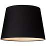 2_Black and Antique Gold Drum Tapered Drum Lamp Shade 11x12x10 (Spider) more views