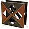 Black and Brown Square Faux Leather Wine Holder
