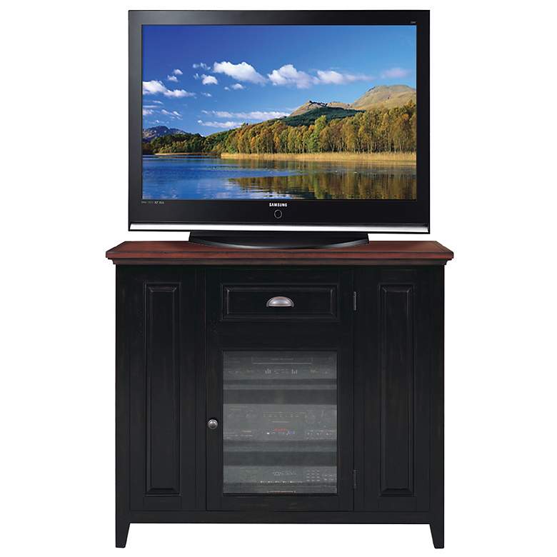 Image 1 Black and Cherry Wood 42 inch Wide Television Console