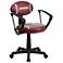 Black and Dark Red Football Office Chair