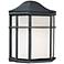 Black and Frosted Acrylic Outdoor Wall Light