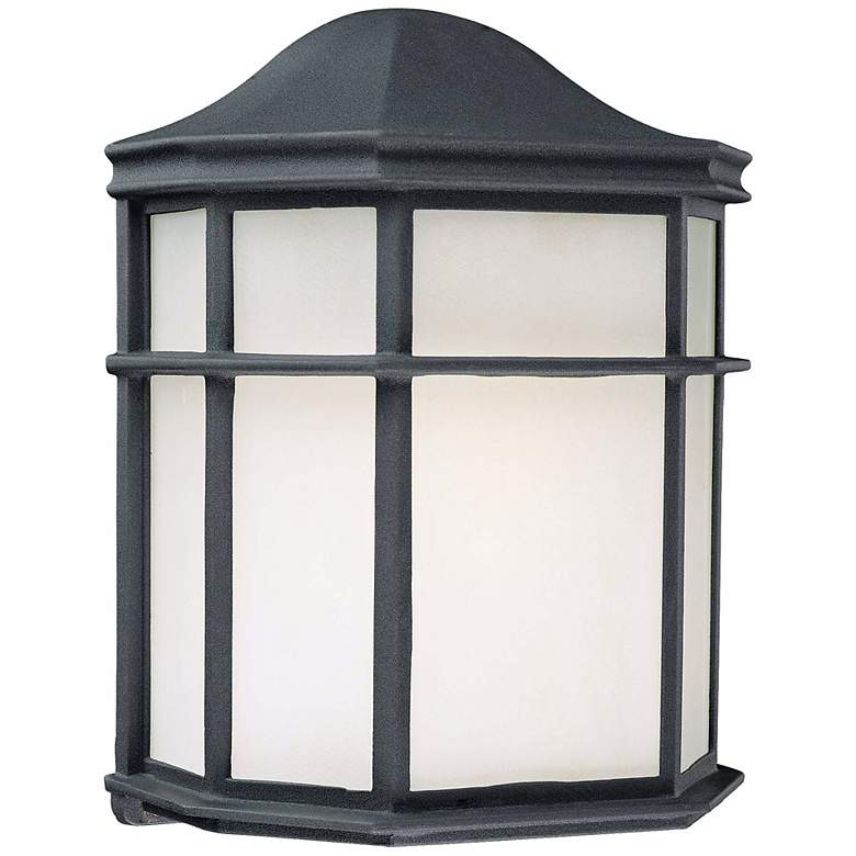 Image 1 Black and Frosted Acrylic Outdoor Wall Light