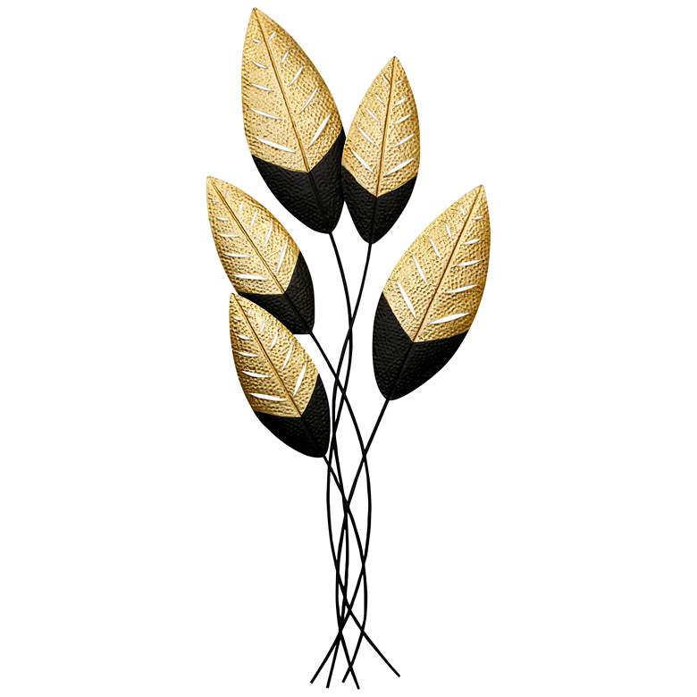 Image 1 Black & Gold Metal Wall Sculpture