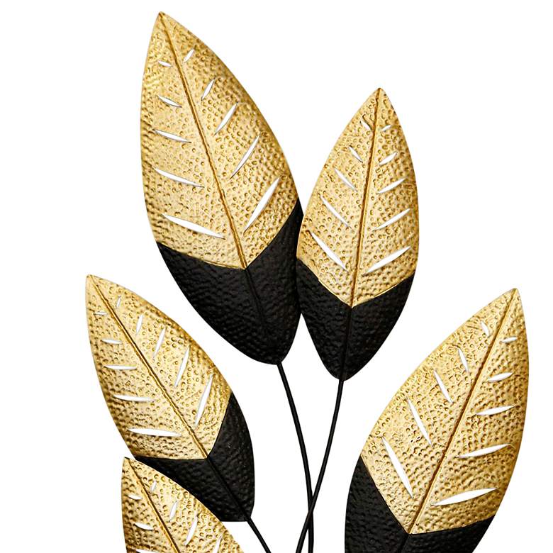 Image 2 Black & Gold Metal Wall Sculpture more views
