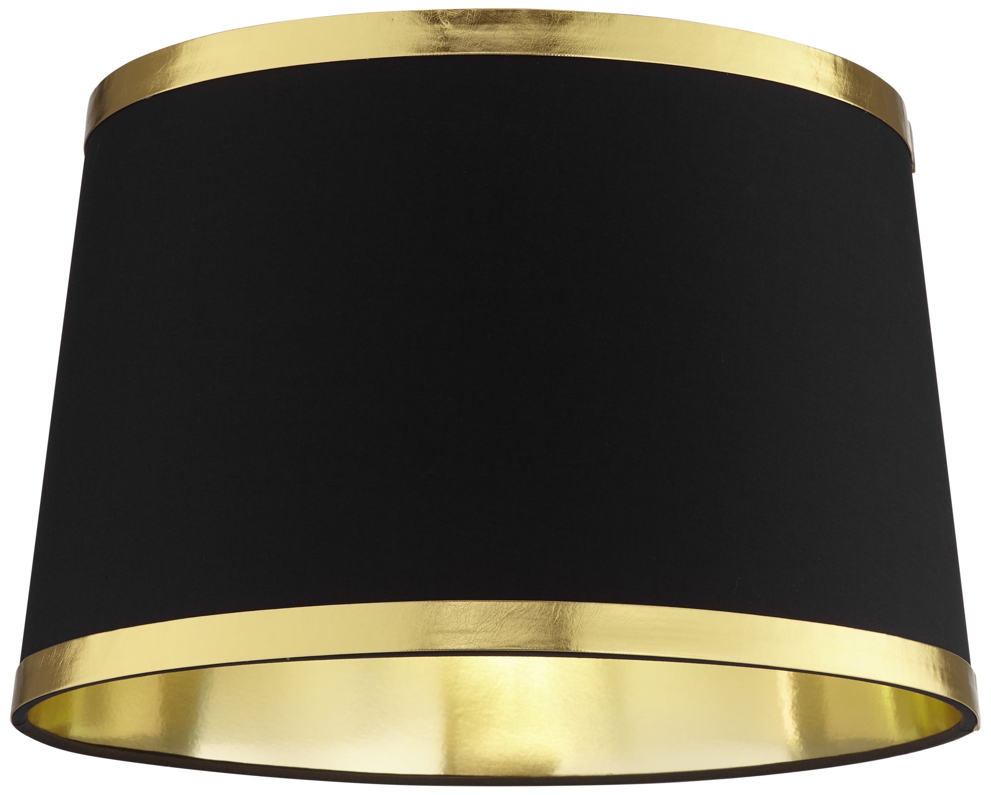 black lampshades with gold lining