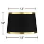 Black and Gold Metallic Drum Lamp Shade 13x15x10 (Spider)