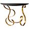 Black and Gold Ribbons 35 3/4" Wide Wall Accent Table