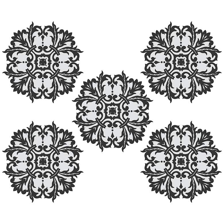 Image 1 Black and Gray Scroll Wall Decal