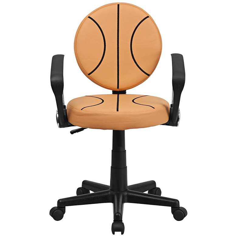 Image 1 Black and Orange Basketball Office Chair