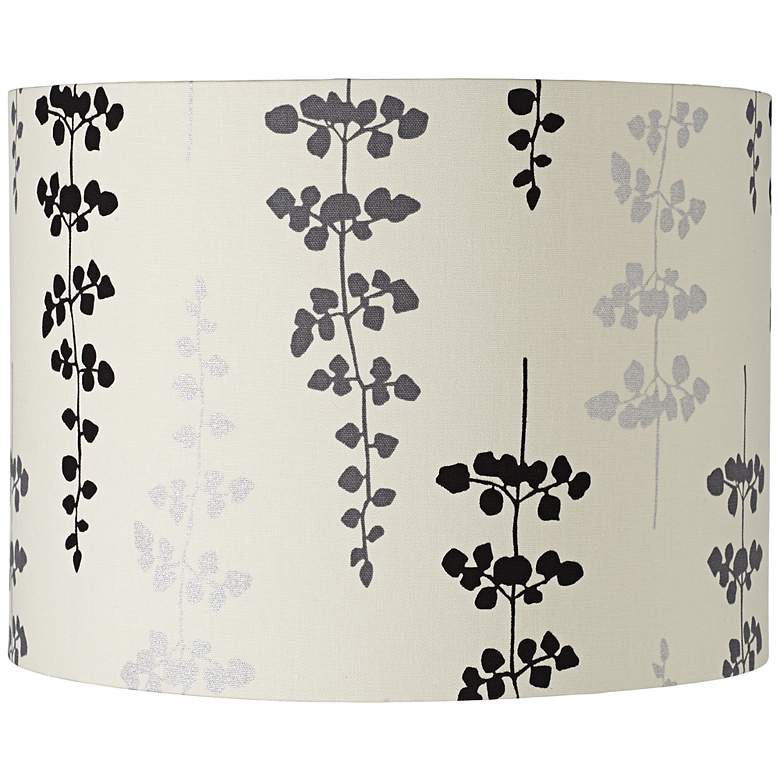 Image 1 Black and Silver Branches Drum Shade 15x15x11(Spider)
