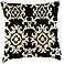 Black and White 18" Square Outdoor Toss Pillow