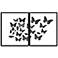 Black and White Butterflies 2-Piece 42 3/4" Wide Wall Art