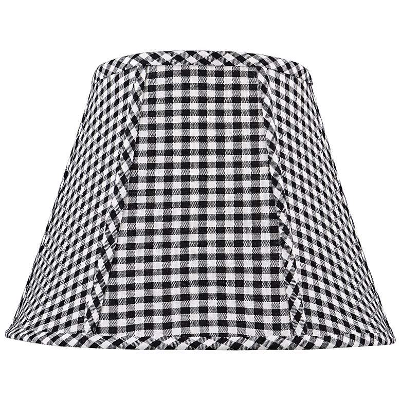 Image 1 Black and White Check Lamp Shade 9x16x12 (Spider)