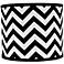 Black and White Chevron Drum Lamp Shade 12x12x10 (Spider)