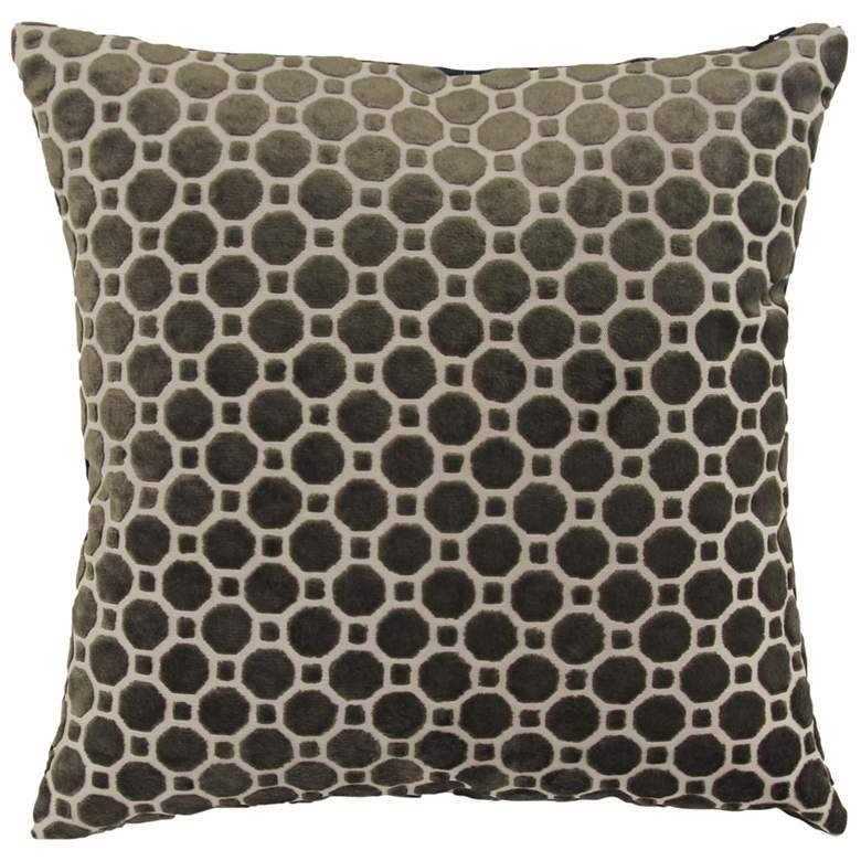 Image 1 Black and White Fabric 18 inch Square Decorative Pillow