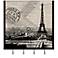 Black and White Paris ll 15 1/4" Square Wall Art with Hooks
