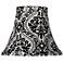 Black and White Scroll Print Bell Lamp Shade 3x6x5 (Clip-On)