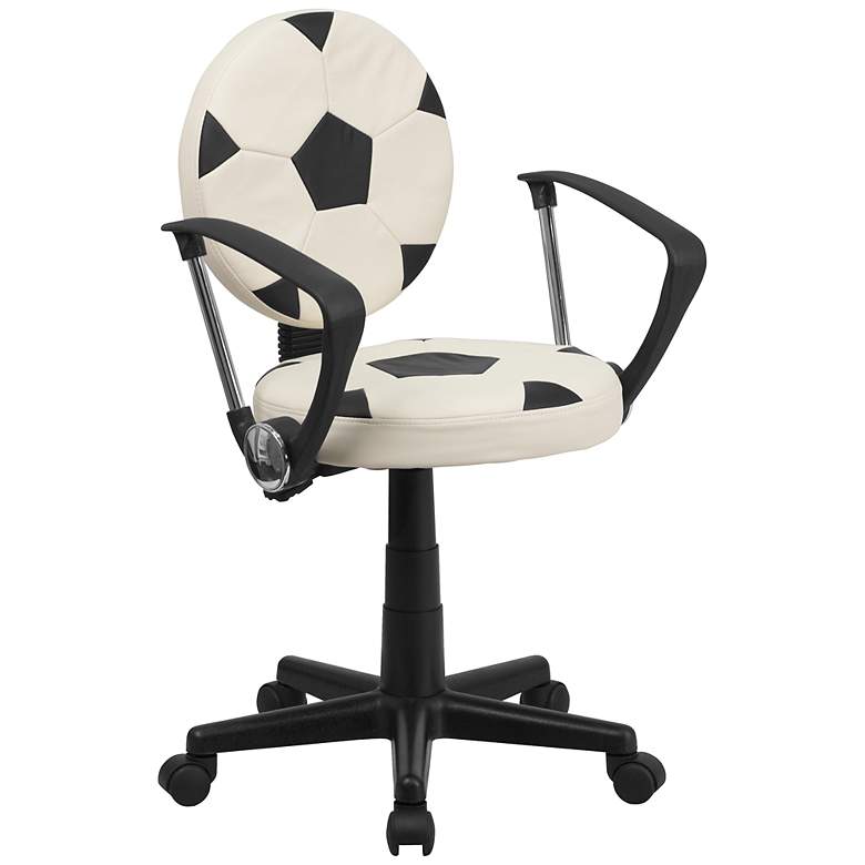 Image 1 Black and White Soccer Office Chair